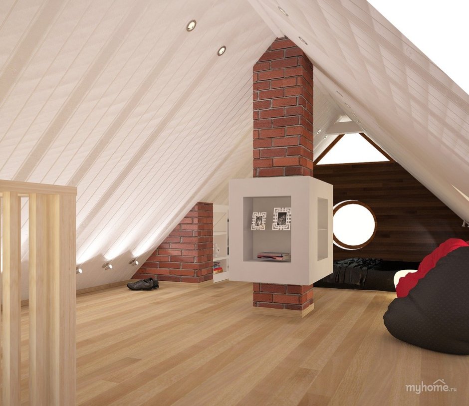 Печь на мансардном этаже