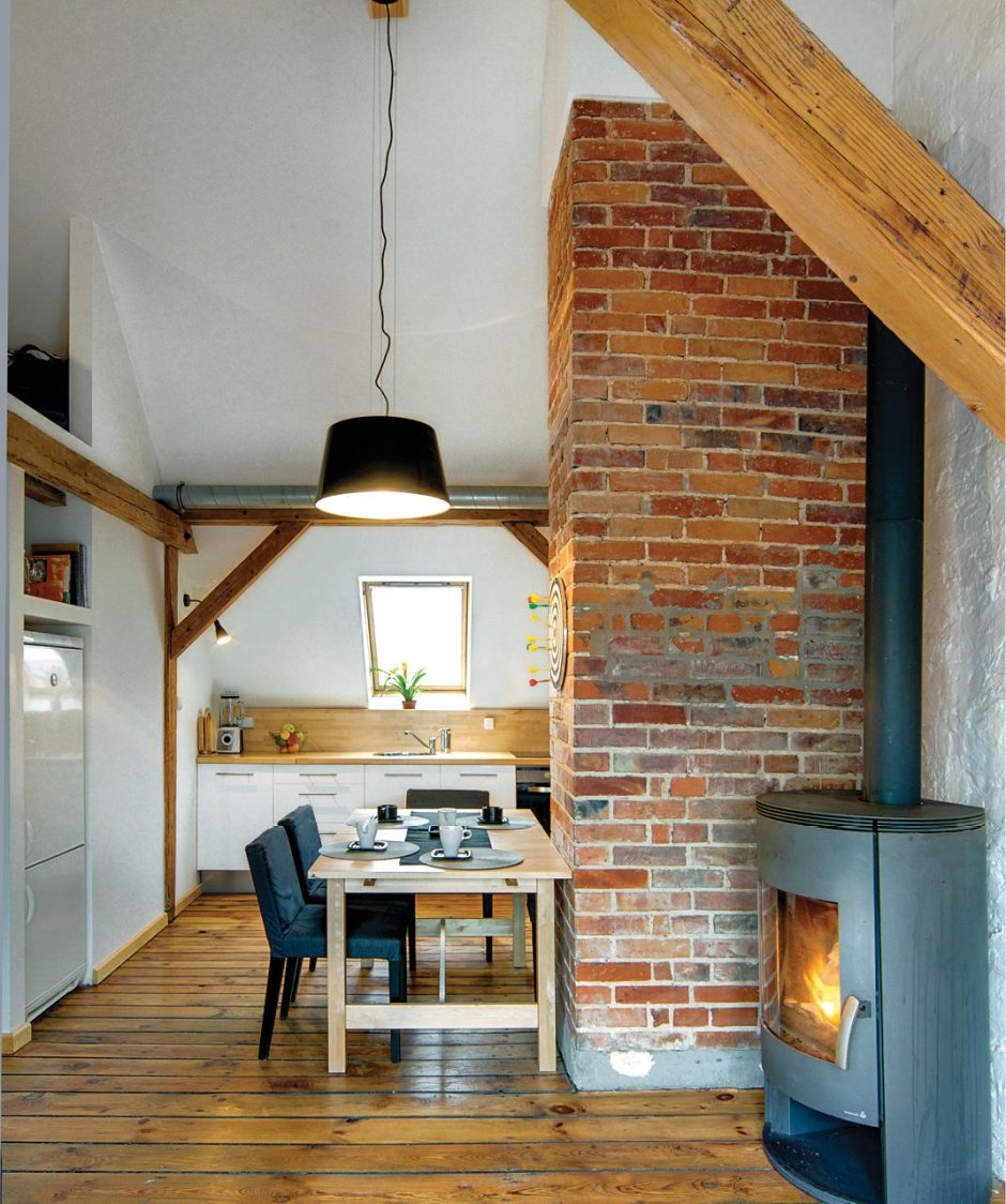 Мансарда кирпичная отделка