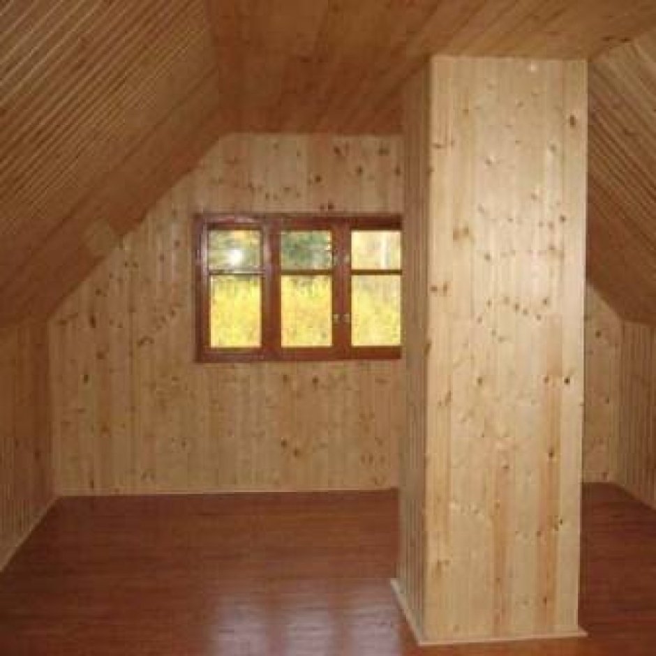 Отделка мансарды вагонкой
