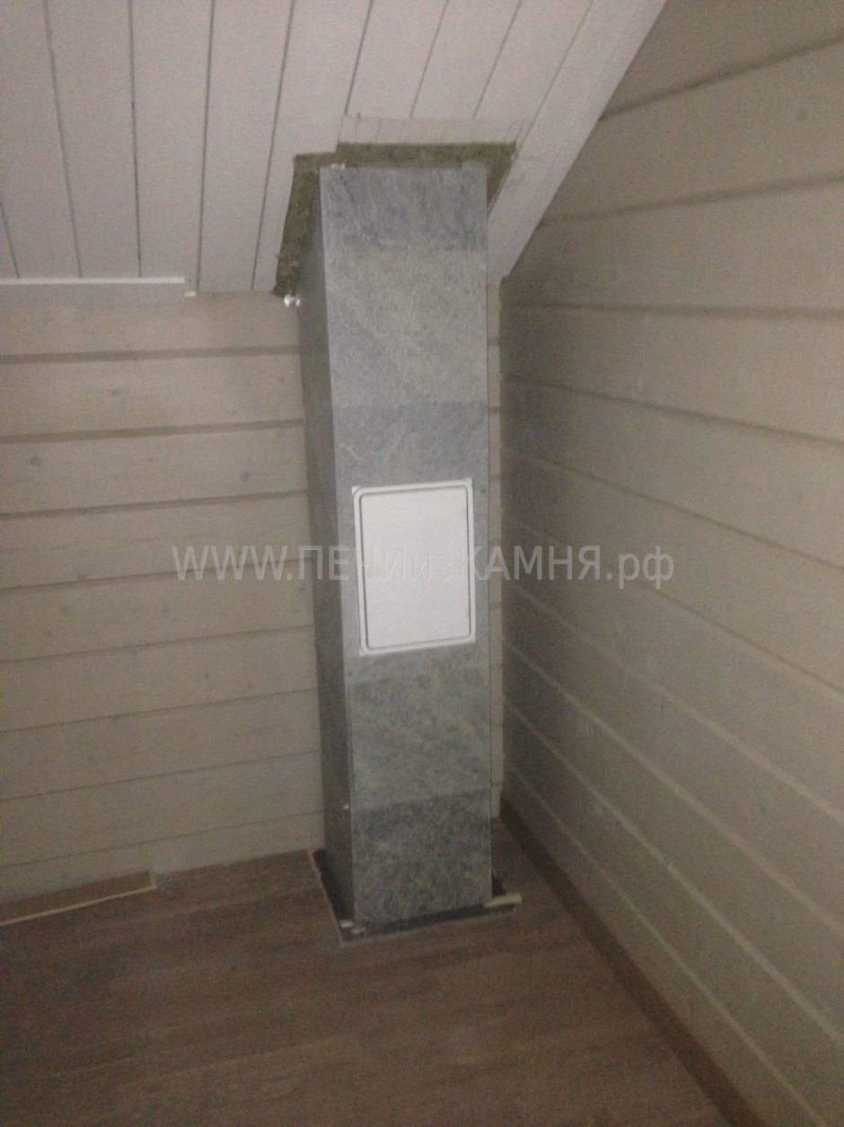 Отделка дымохода Шидель внутри дома