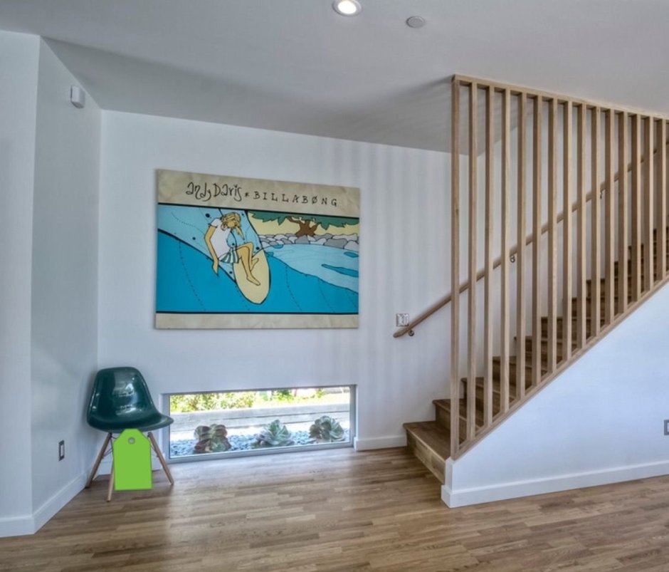 Реечное ограждение лестницы