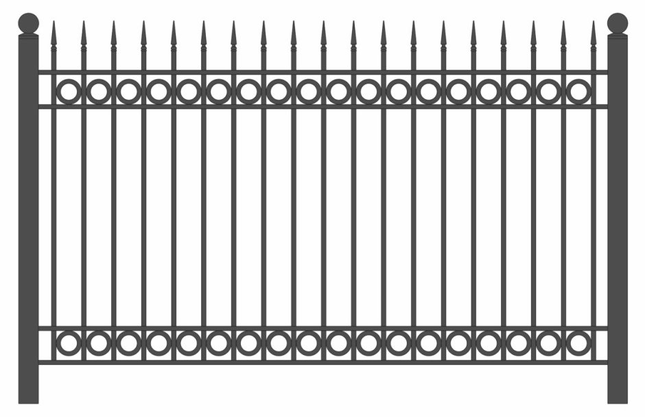 Секция ограждения из профильной трубы 40х20