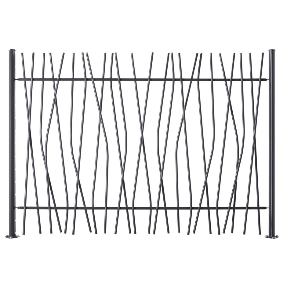 Забор из металлических прутьев