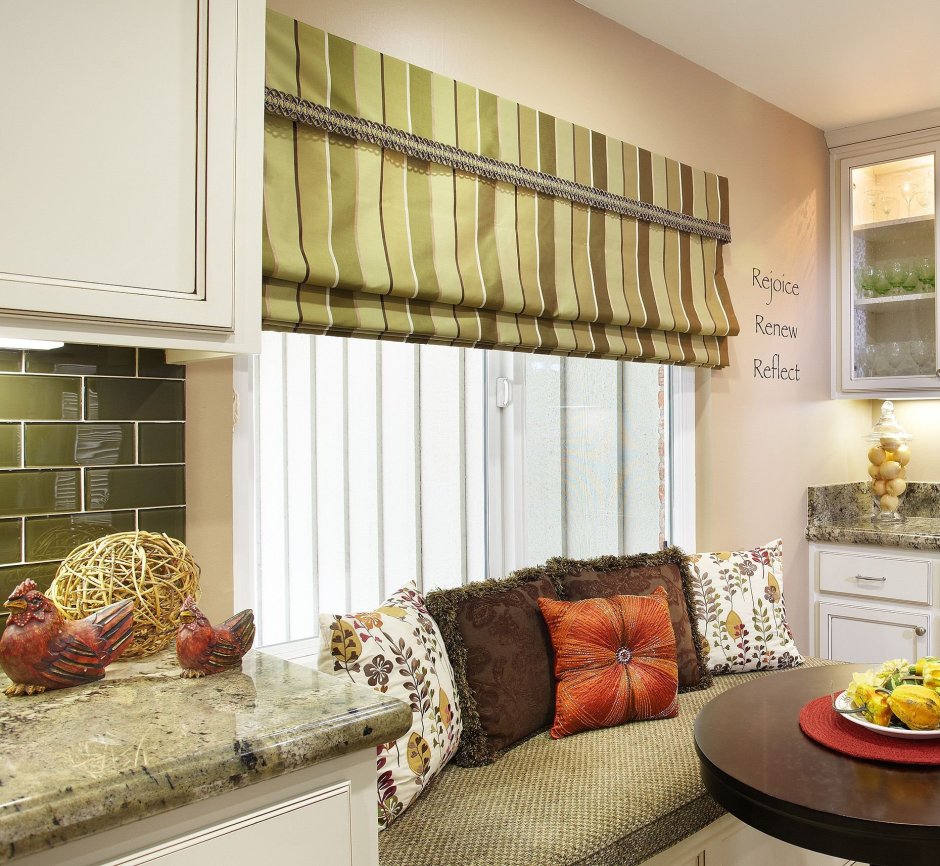 Римские шторы из разных тканей