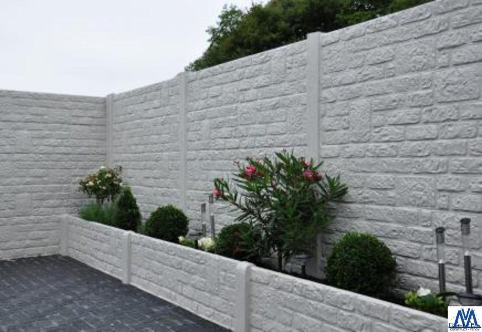 Бетонный забор под камень