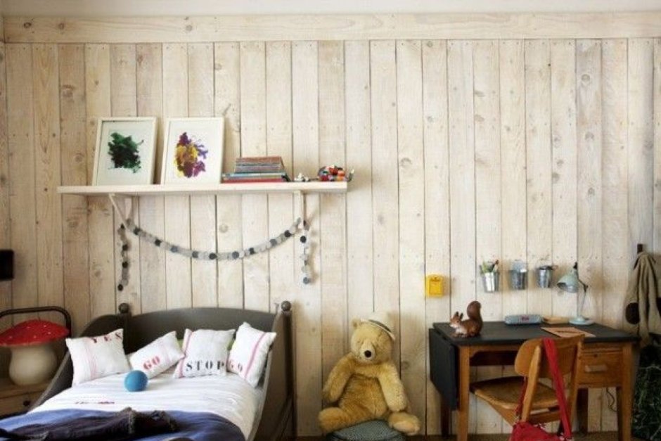 Евровагонка в интерьере детской