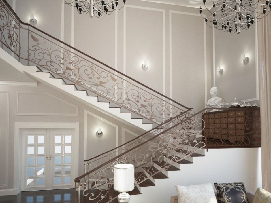 Молдинги на лестничном марше