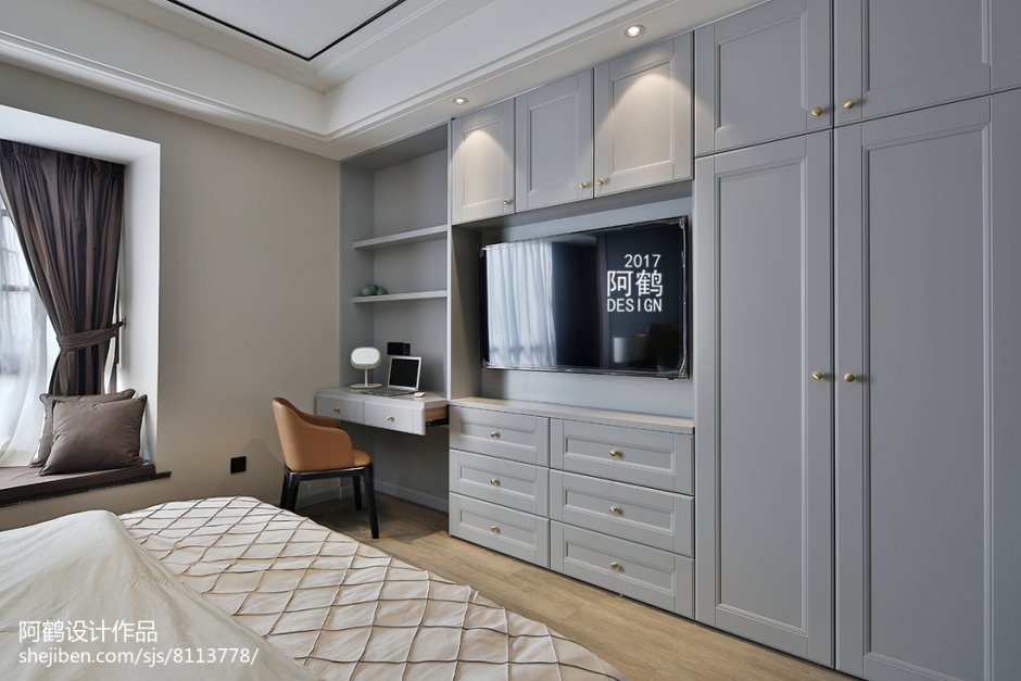 Шкаф в гостиную во всю стену