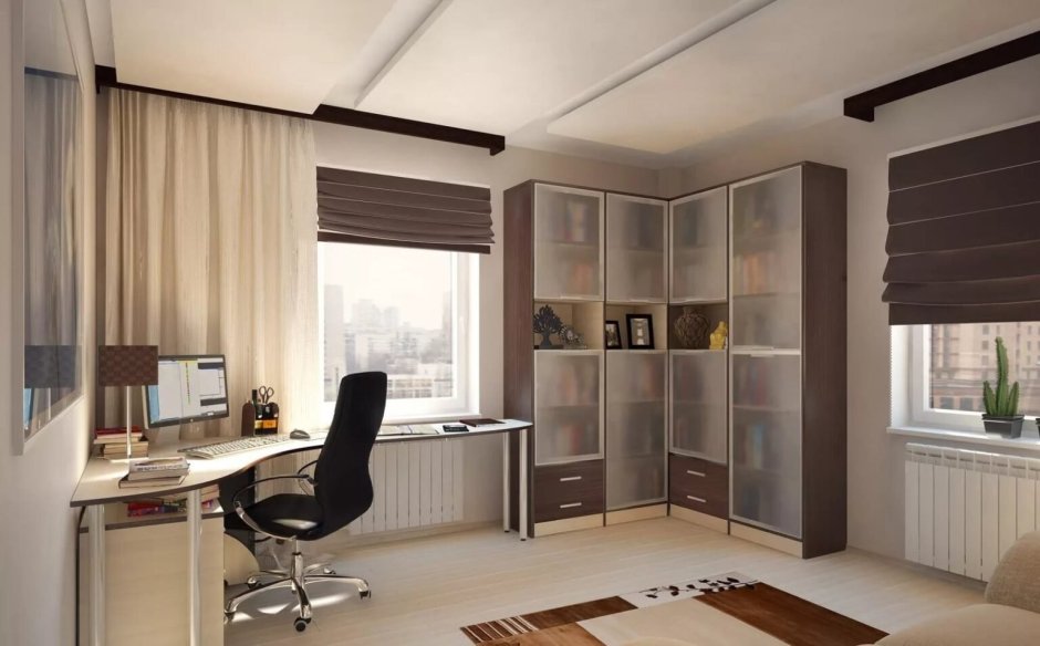 Интерьер кабинета в квартире