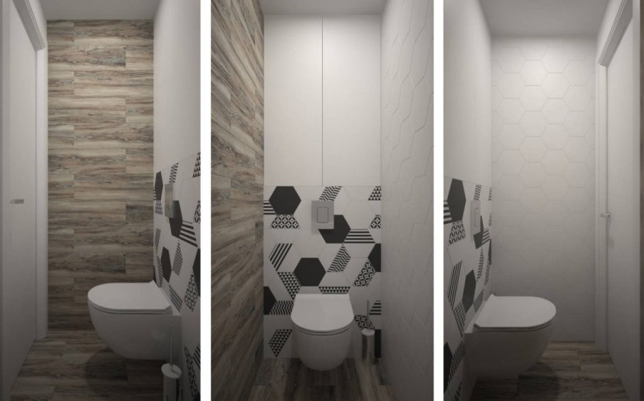 Визуально расширить туалет