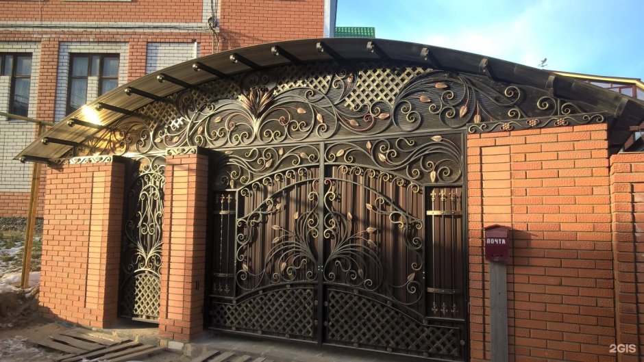 Кованые навесы для машин