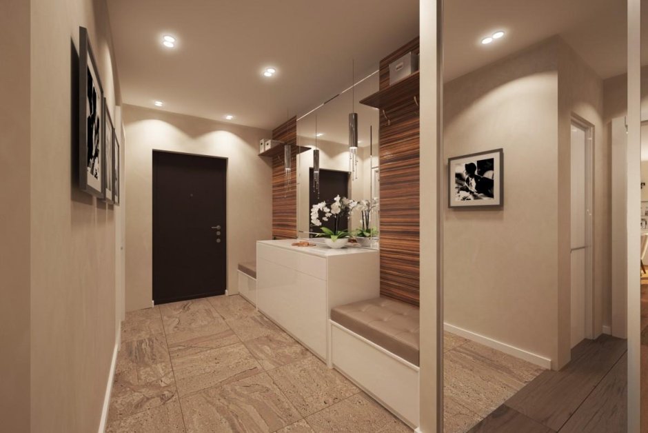 Коридор в трехкомнатной квартире