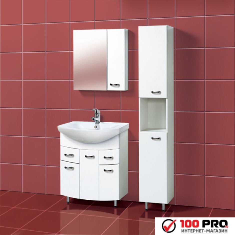 Полка зеркальная Акваль София 60