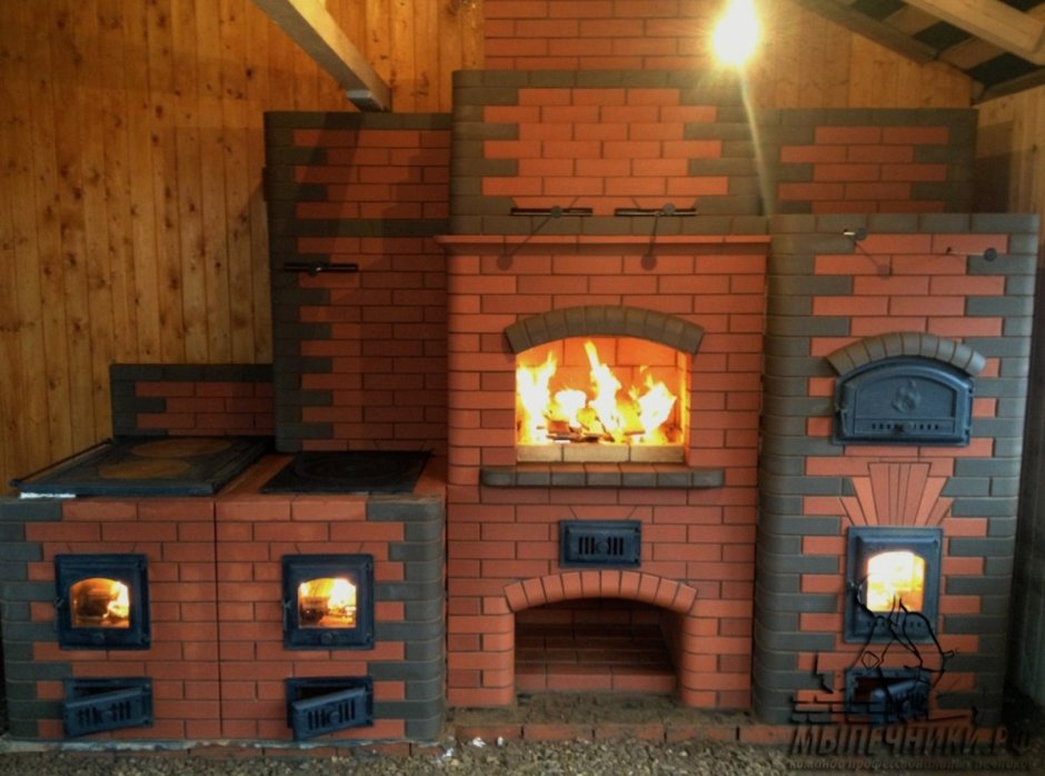 Многофункциональная кирпичная печь