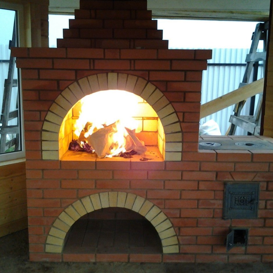 Мини русская печь для беседки