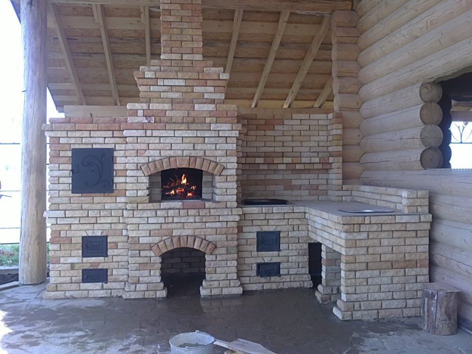 Русская печь барбекю