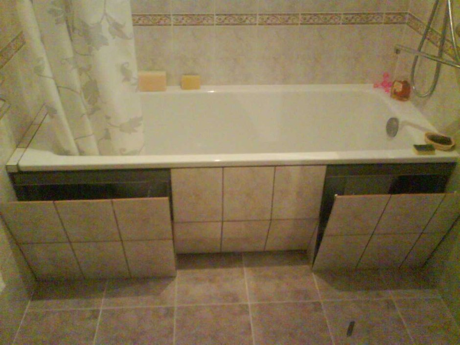 Экран под ванну из плитки