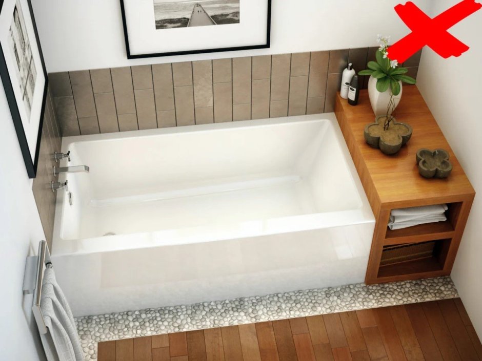 Маленькая прямоугольная ванна