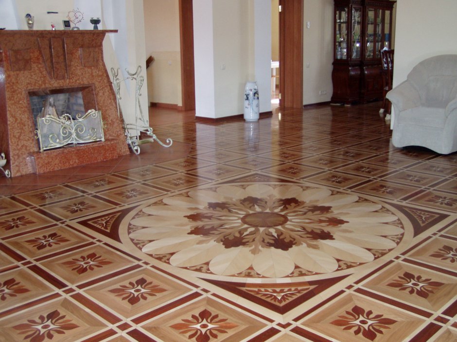 Художественный паркет в интерьере