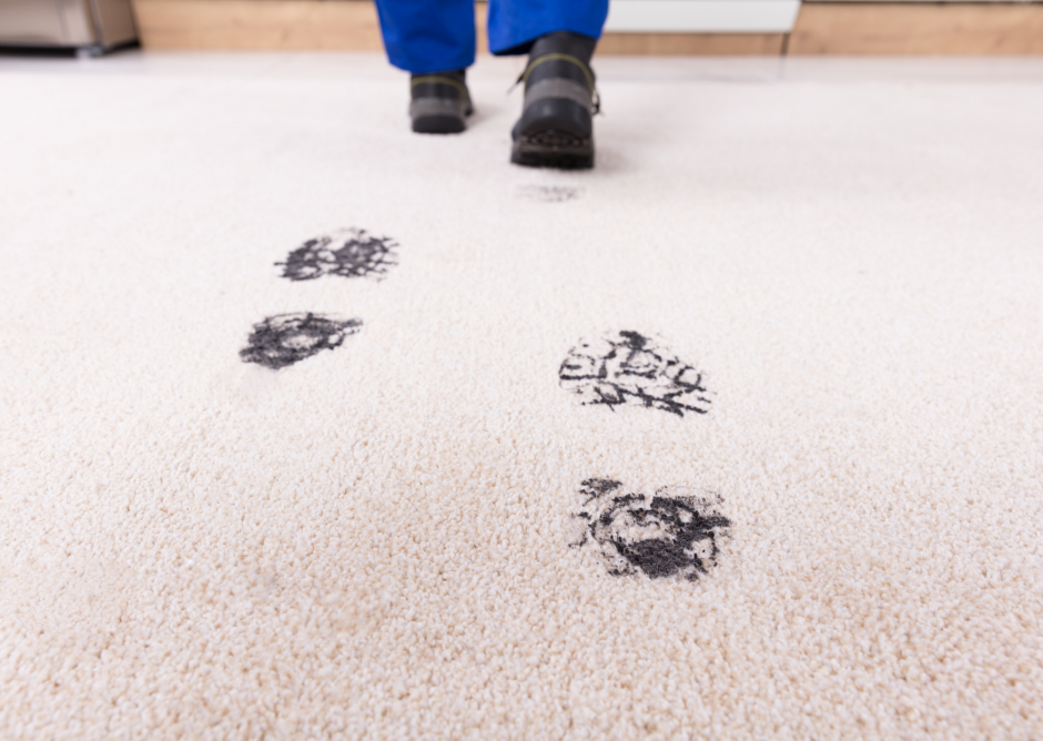 Грязные следы на полу