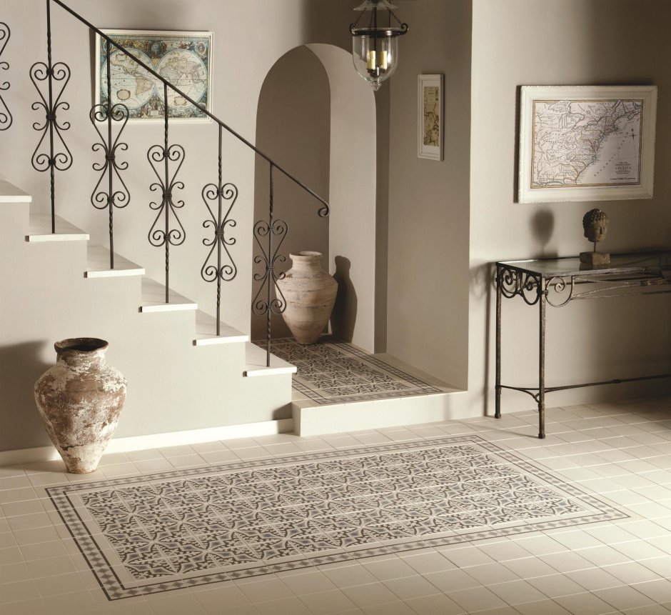 Ковер из напольной плитки