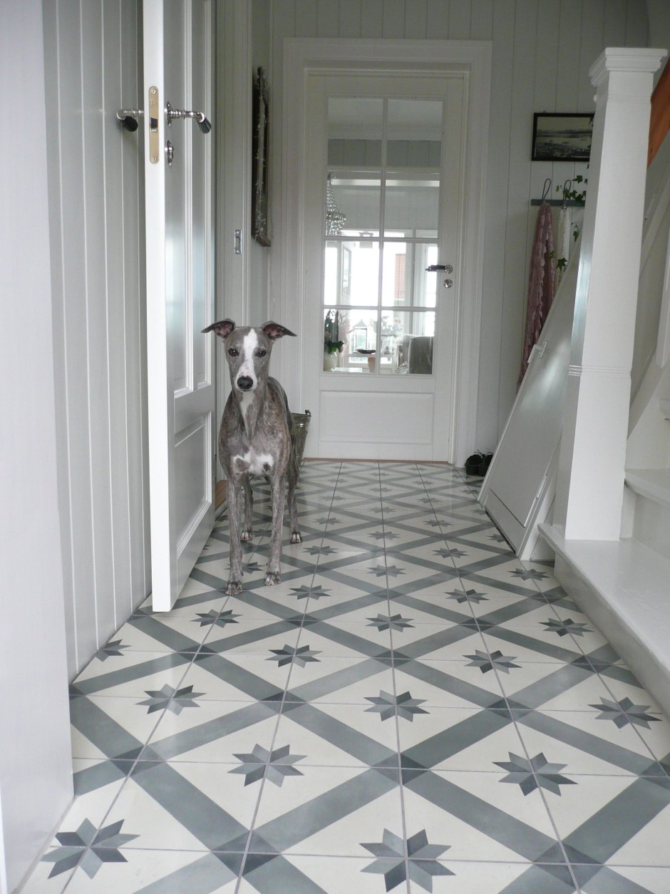 Плитка с орнаментом для пола в прихожей