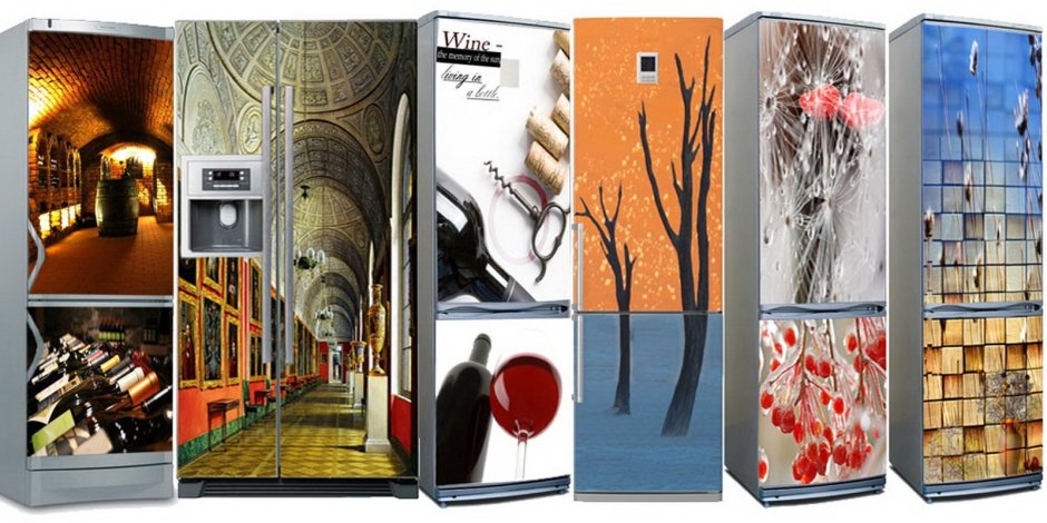 Виниловая пленка на холодильник