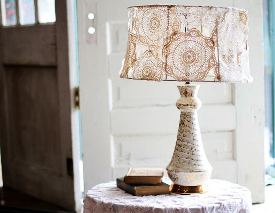 Декор абажура для торшера