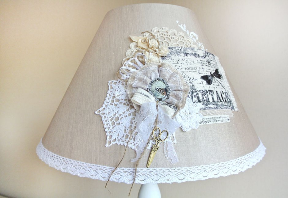 Декор абажура для торшера