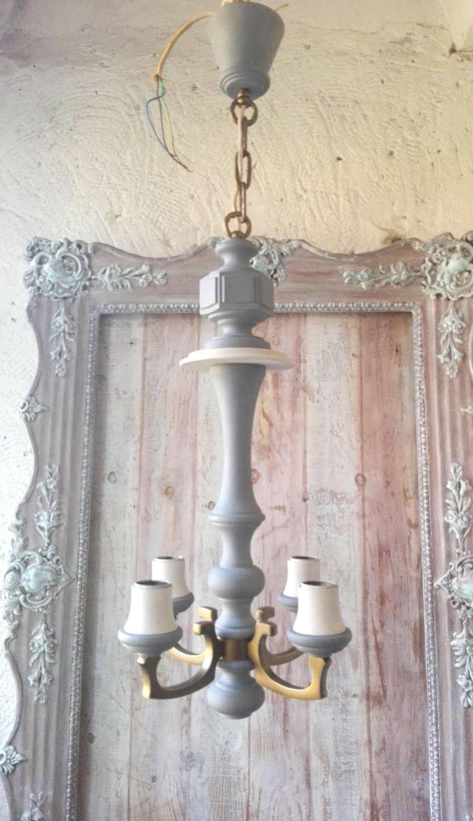 Преображение старой люстры