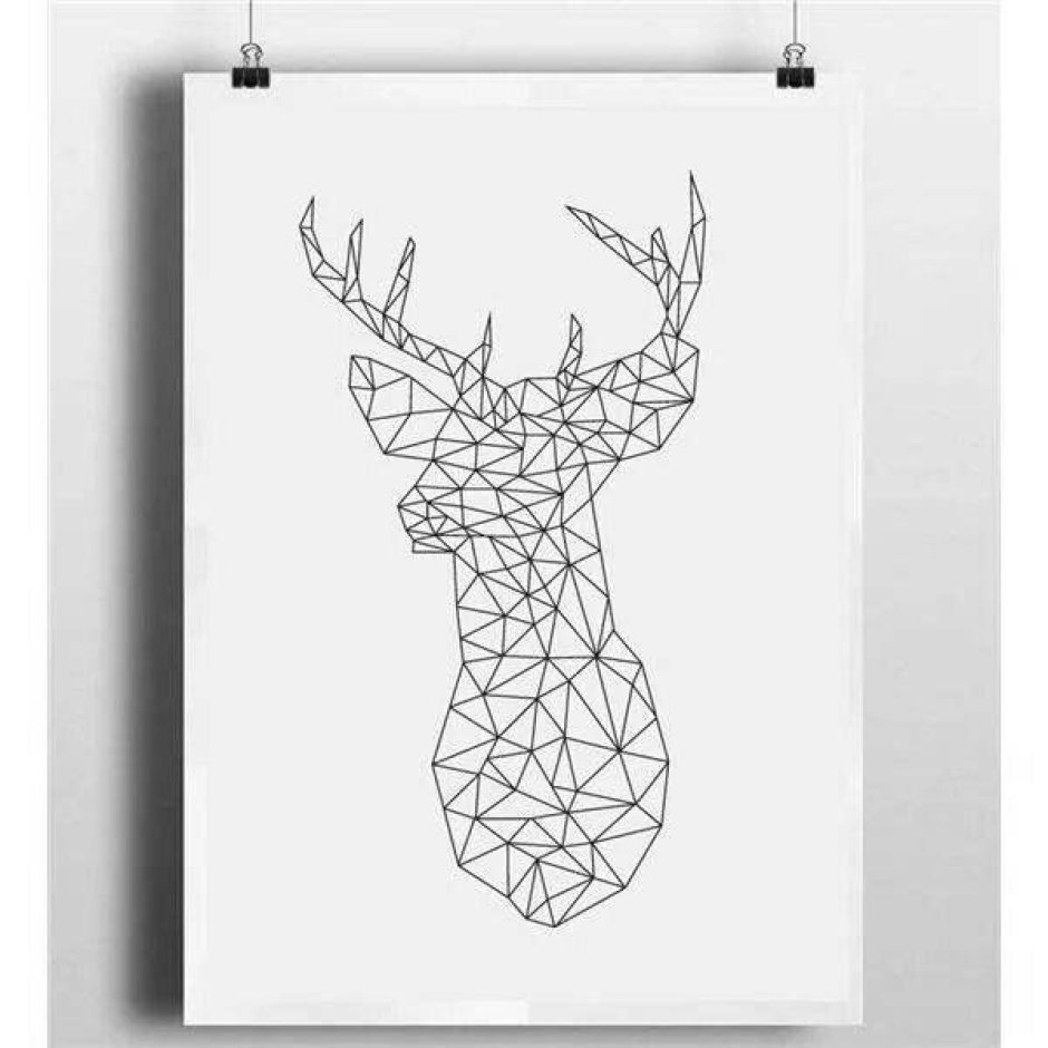 Геометрический олень