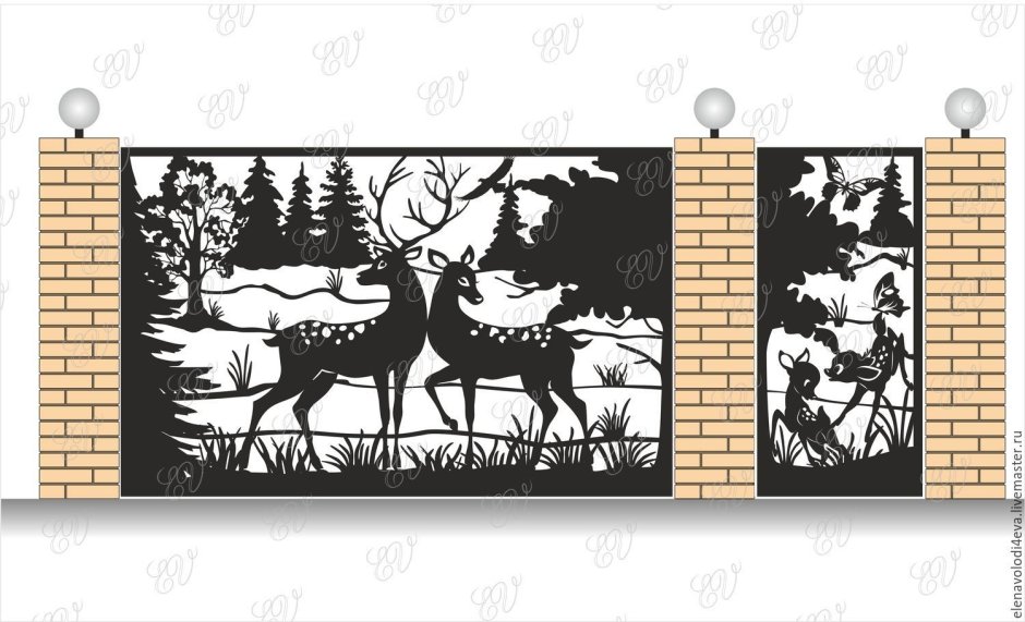 Резные заборы из металла