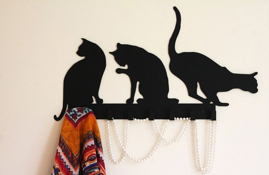 Коты из фанеры для интерьера