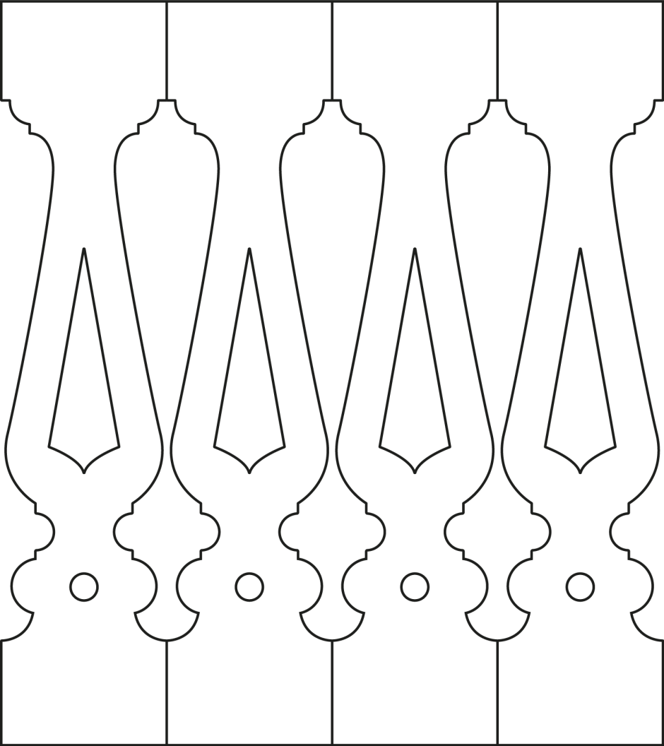 Плоские балясины трафареты