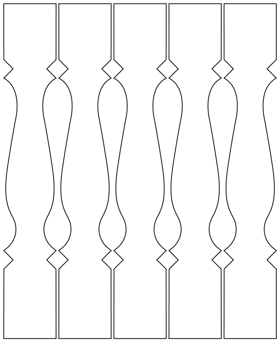 Плоская балясина чертеж