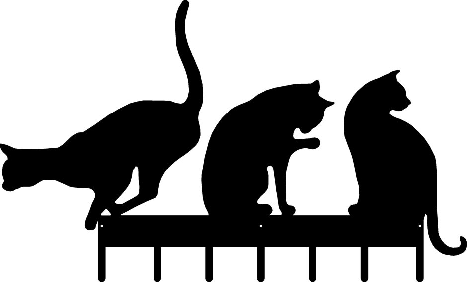 Силуэты кошек на стену