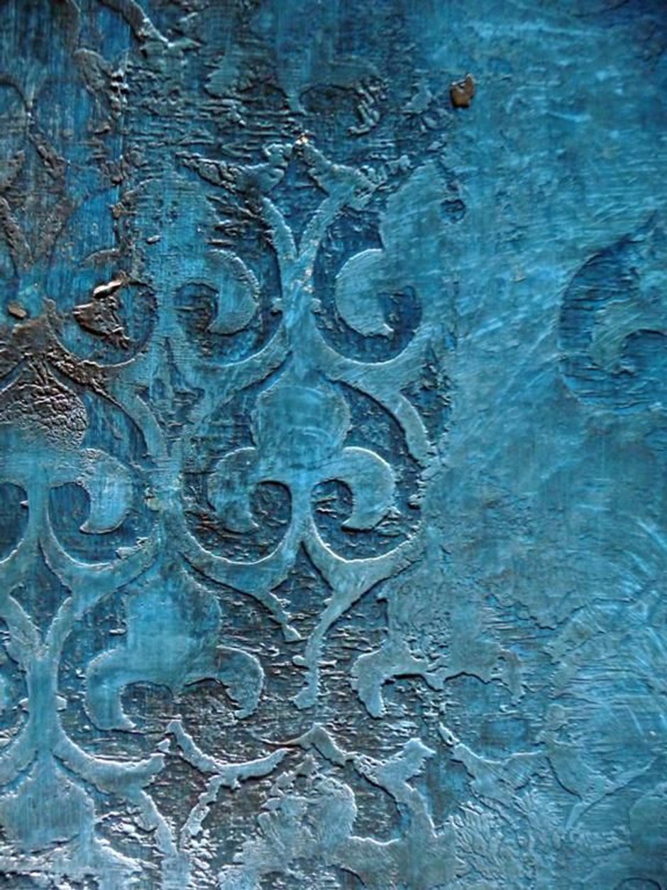 Венецианская штукатурка голубая морская волна