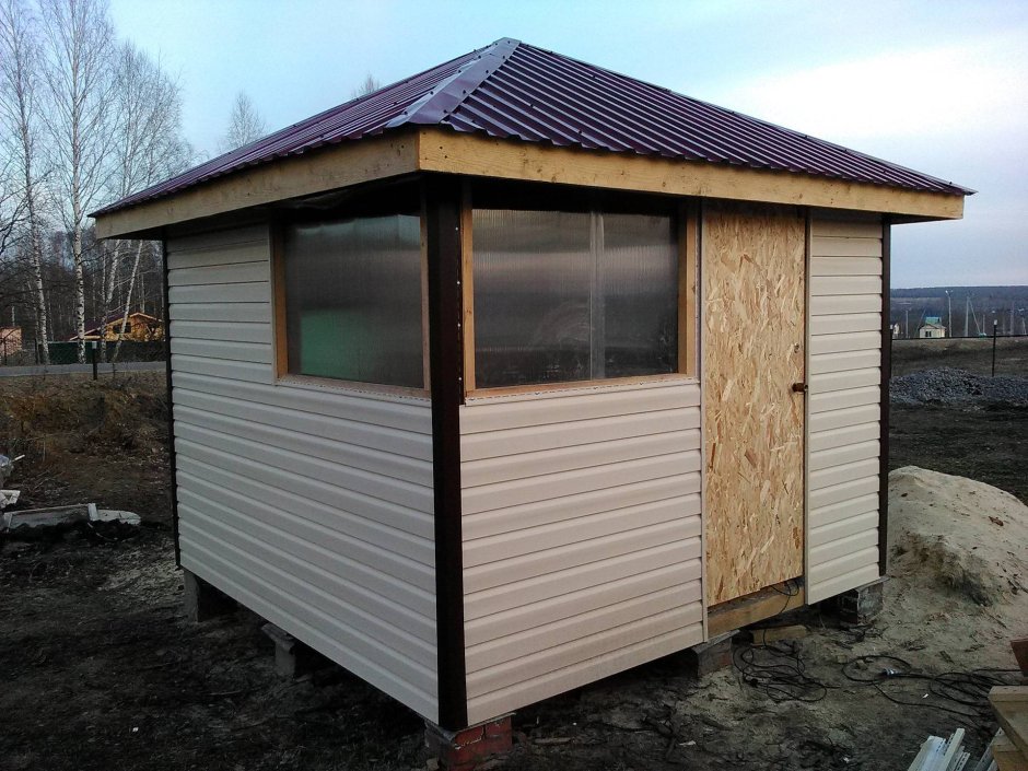 Обшить беседку