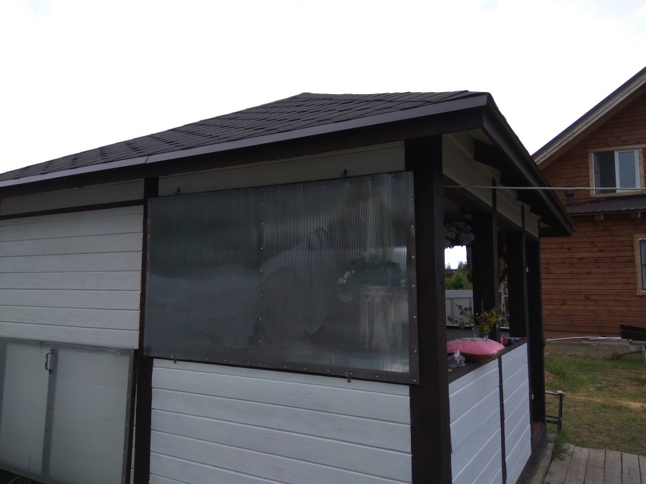 Окна в беседку из поликарбоната