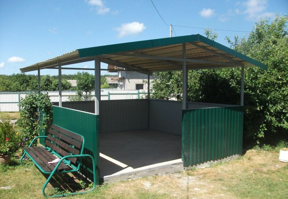 Беседка из металлопрофиля