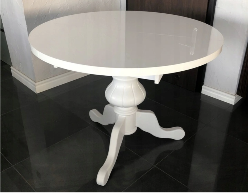 Стол белый круглый Эммерсон 80