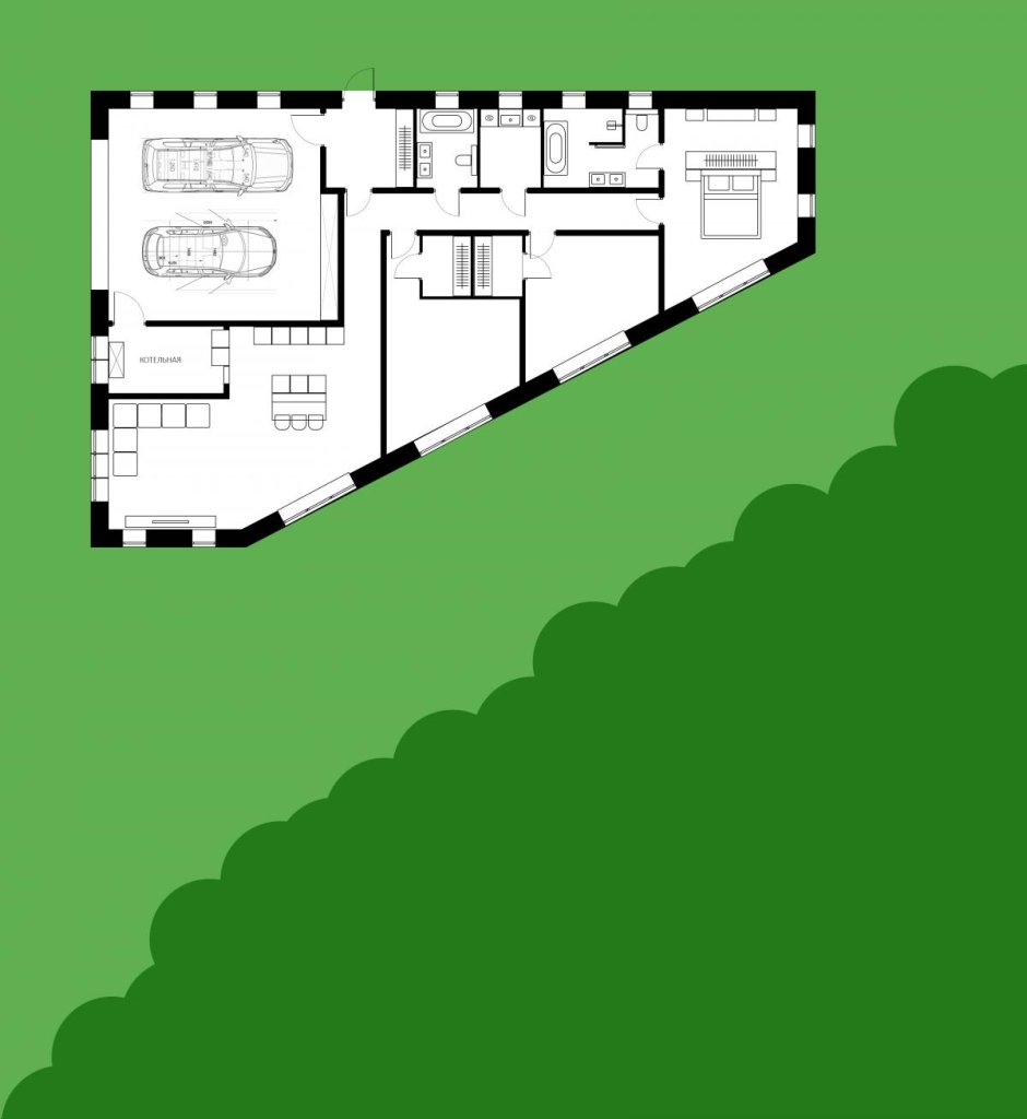 Проекты домов на треугольном участке