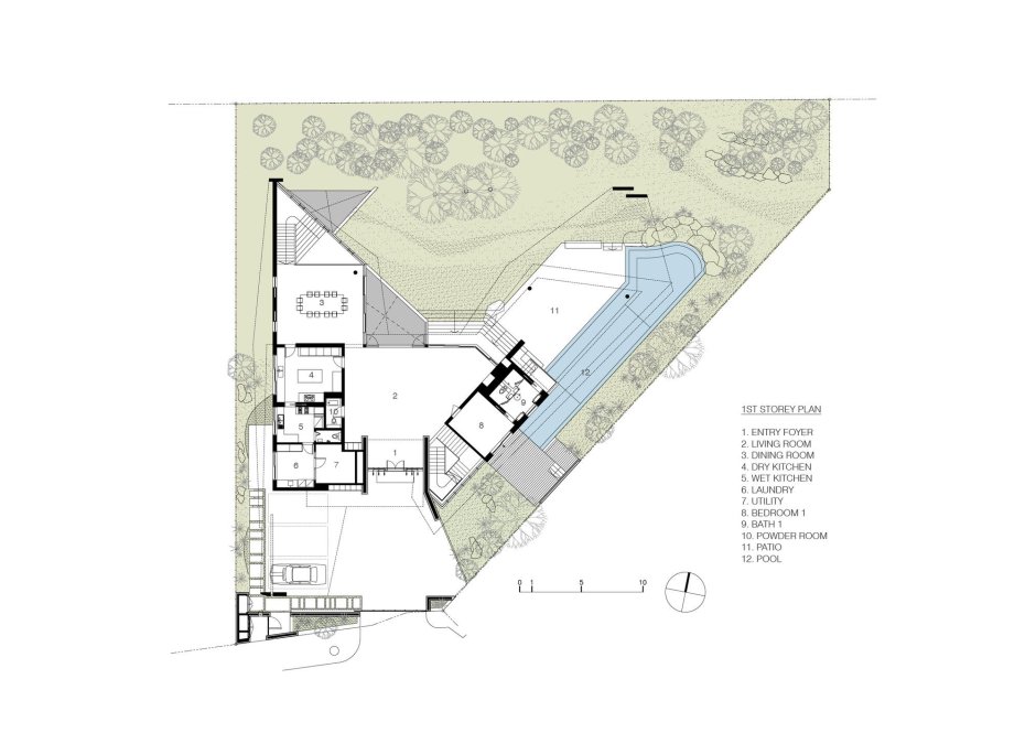 Проекты домов на треугольном участке