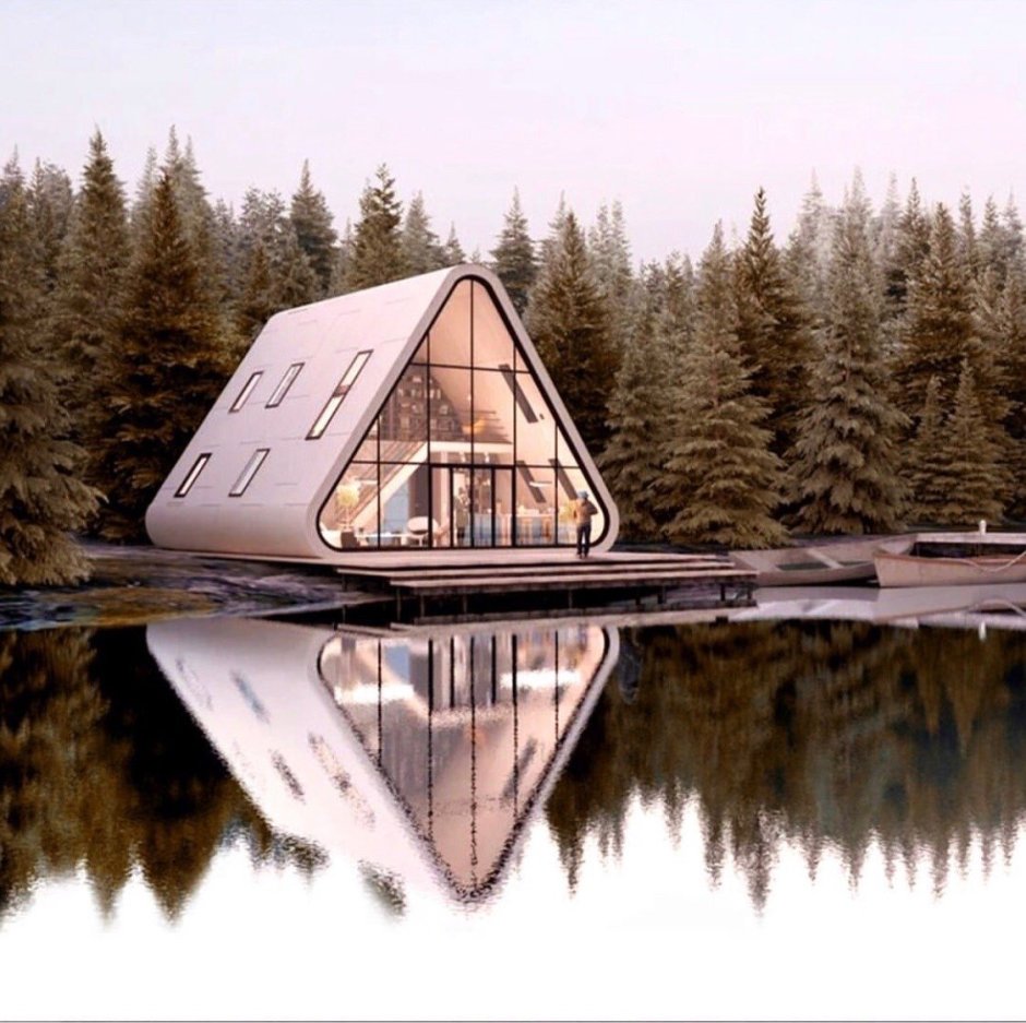 Треугольные домики для отдыха проекты