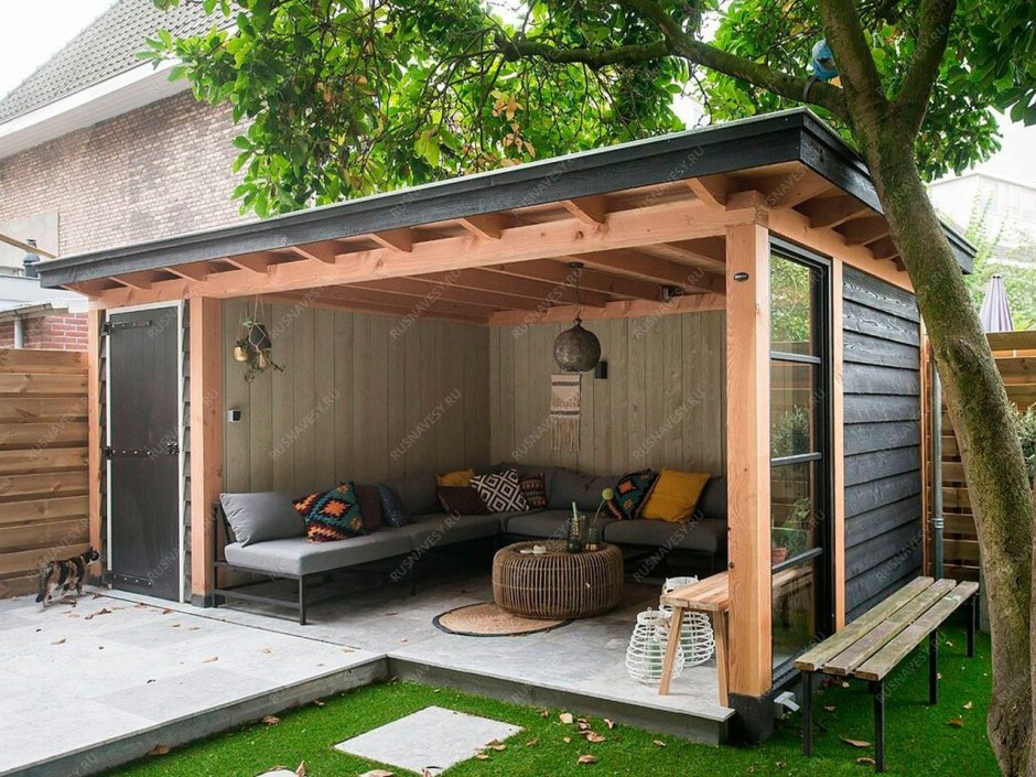 Хозблок с беседкой