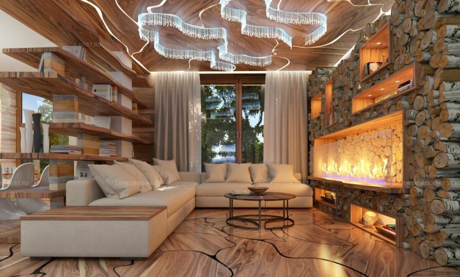 Гостиная эко-стиль