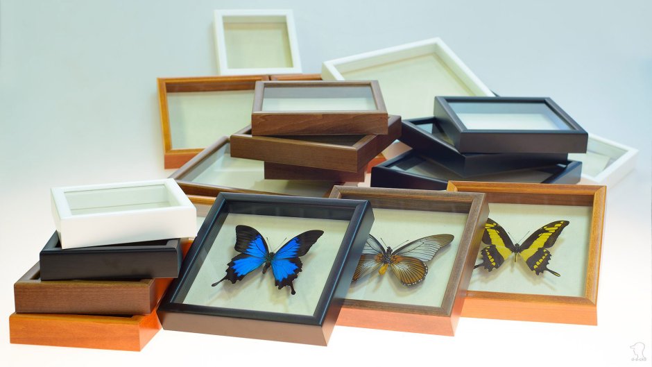 Коробки рамки со стеклом