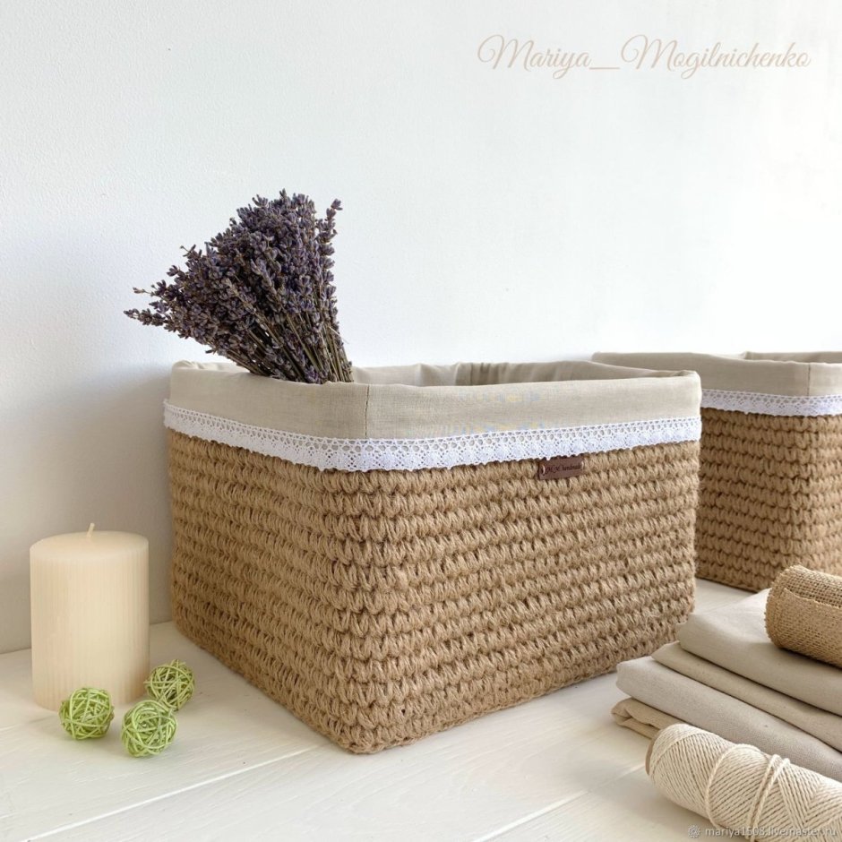 Корзина из джута