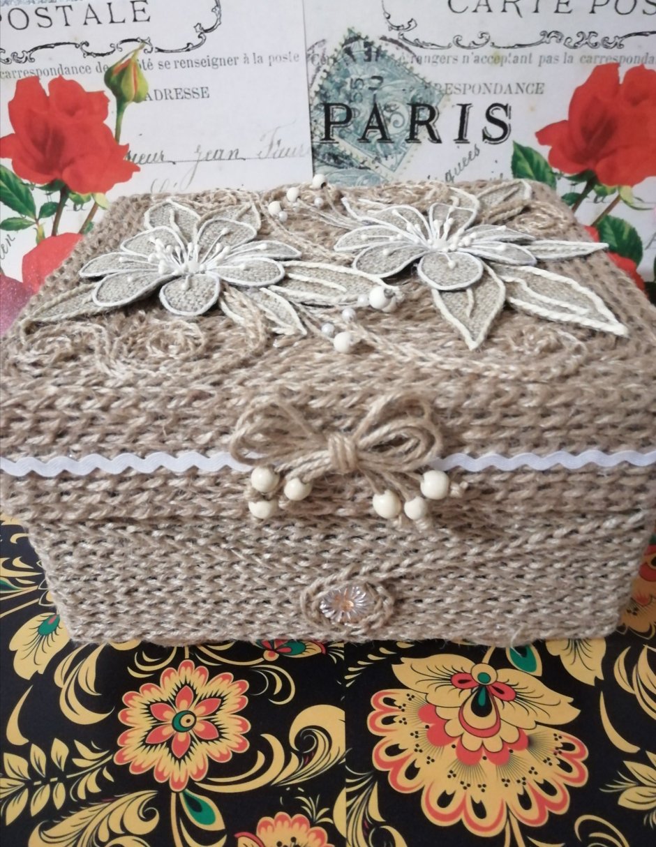 Коробочки из джута