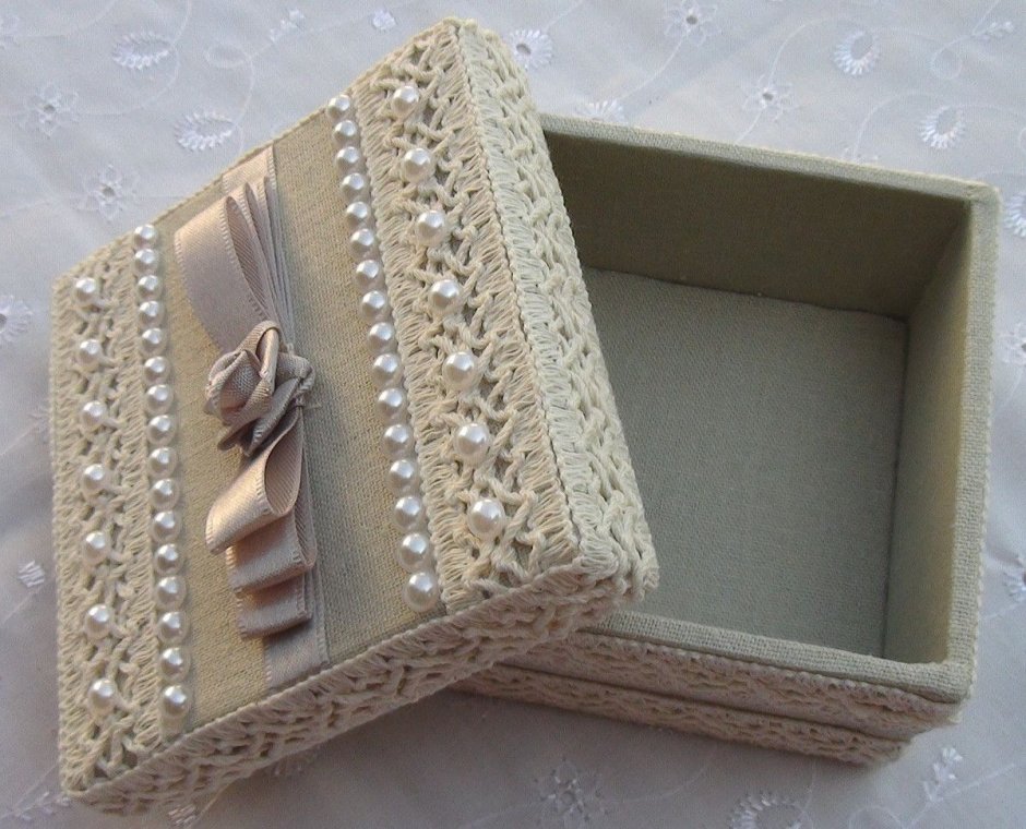 Коробка из льна